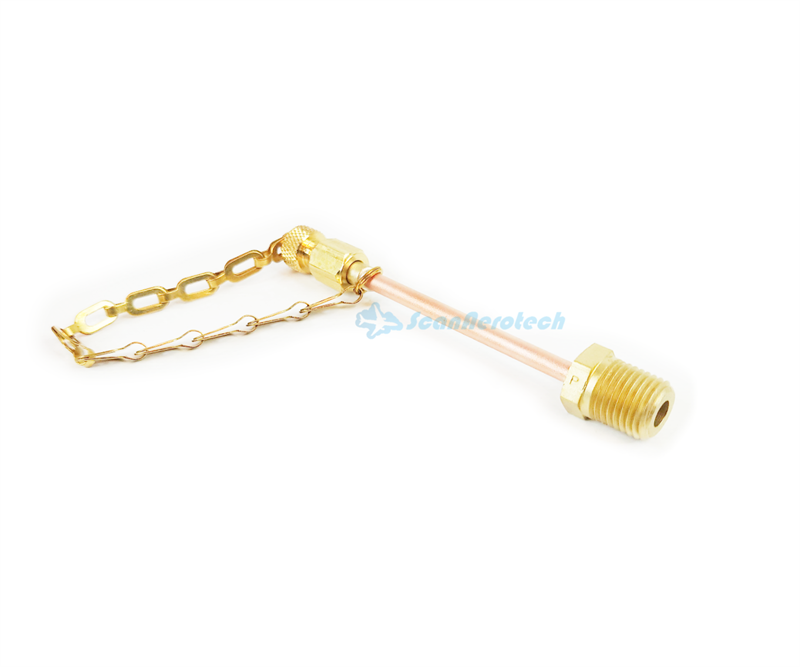 1" OXYGEN CHARGE ADAPTER 1/4 NPT MALE TO AN-800