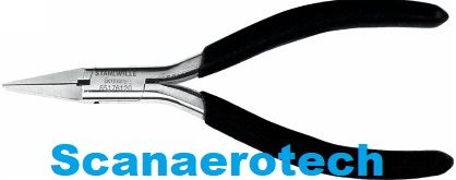 Electronics Flat Nose Plier, Polished Head        