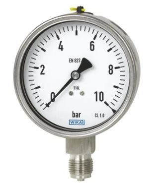 0-160BAR Pressure gauge 1/4NPT Bottom connection