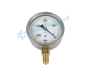 -400 - 0 MBAR VACUUM GAUGE 3/8'' BOTTOM CONNECTION