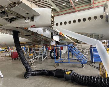 AIRCRAFT FUEL TANK VENTILATION KIT - 115V/50HZ 300MM ATEX BLOWER