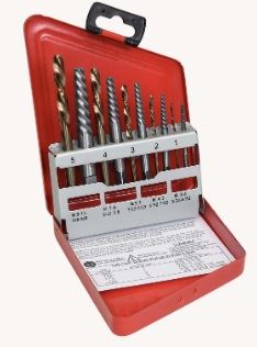 10 pc Left Hand Cobalt Screw Extractor and Drill Bit Set