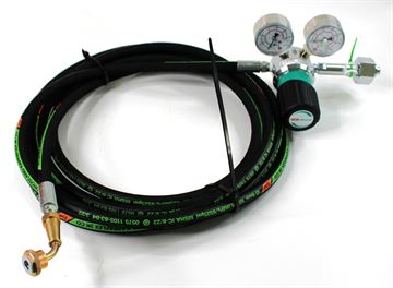 DIN477 No. 10 HP N2 Regulator Kit 5m HOSE + Schraeder Valve 