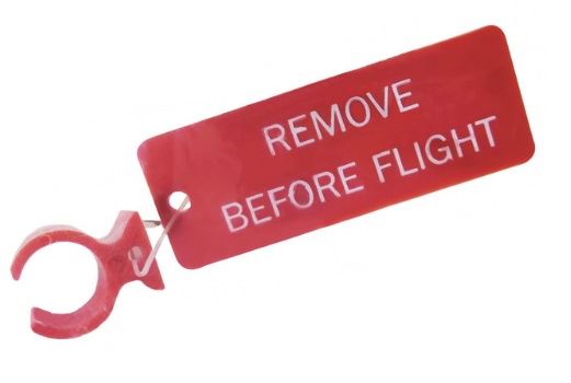 CIRCUIT BREAKER LOCKOUT RING - REMOVE BEFORE FLIGHT