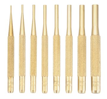 8PCS BRASS DRIVE PIN PUNCH SET