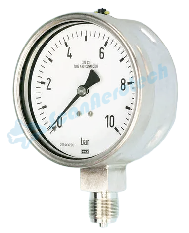 0-10 BAR Pressure Gauge 1/2\'\' Bottom Connection