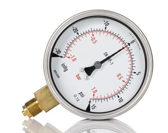 1 to -1 BAR Pressure+Vacuum gauge 3/8\'\' Bottom connection