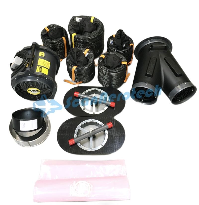 AIRCRAFT FUEL TANK VENTILATION KIT - 230V/60HZ 300MM ATEX BLOWER
