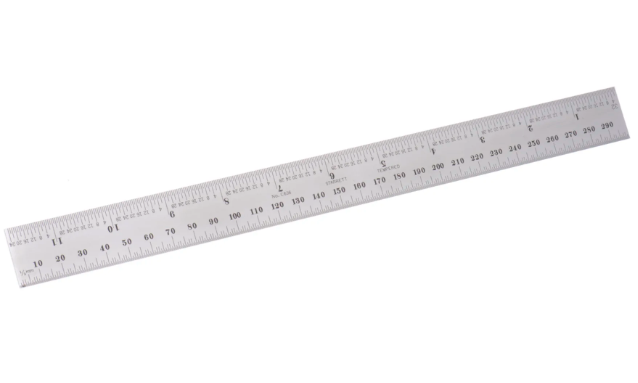 12" / 300mm IMPERIAL - METRIC STAINLESS STEEL RULER         