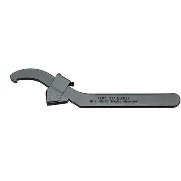 12910 3 ADJUSTABLE HOOK SPANNER 95-165mm as per DIN 1810